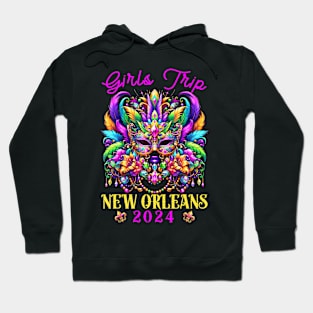 Girls Trip New  2024 Women Girl Mardi Gras Mask Beads Hoodie